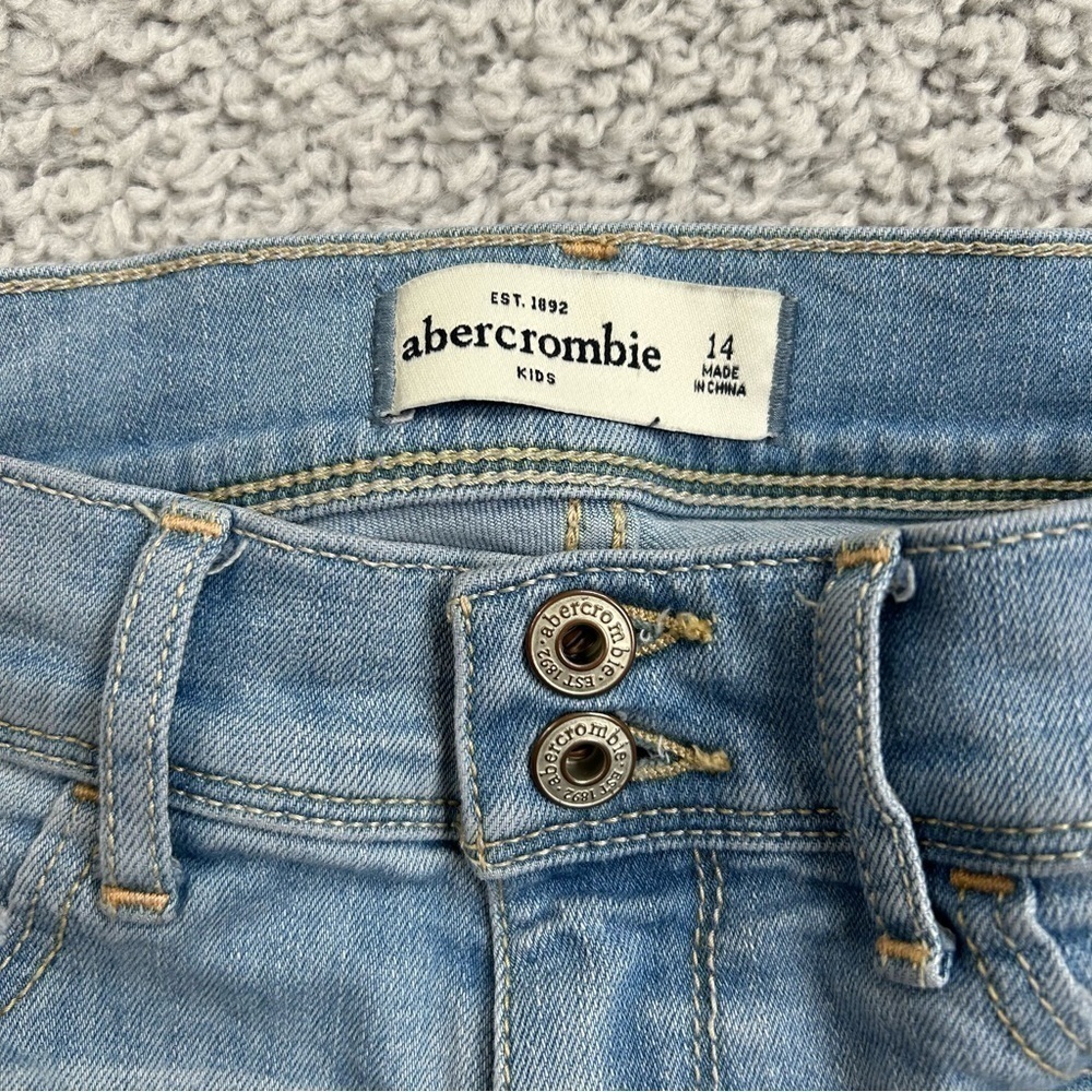 Abercrombie Kids Jeans Girls 14 Skinny Jean Light Wash Classic Casual Basic Prep